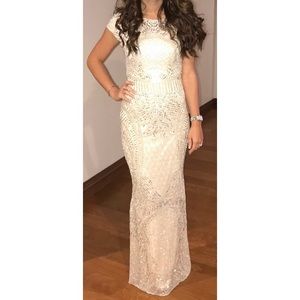 Cream Beaded gown